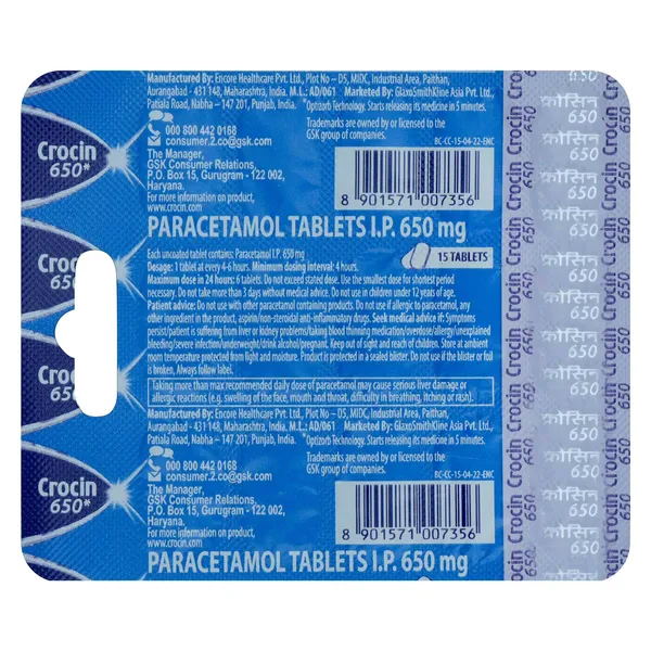 CROCIN 650 TAB TAB