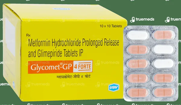 GLYCOMET GP 4 FORTE TAB 1*10