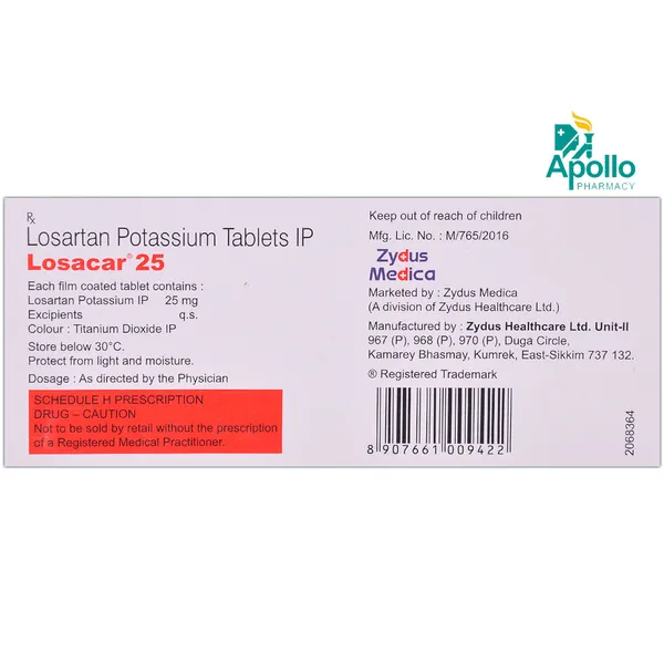 LOSACAR 25 TAB 1*10