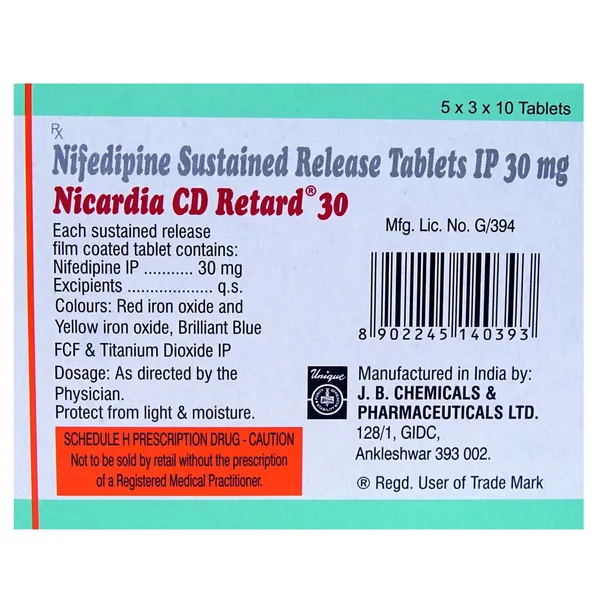 NICARDIA CD R 30 TAB TAB
